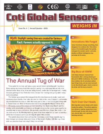 Link to 3rd quarter newsletter Coti Global Sensors Weighs In